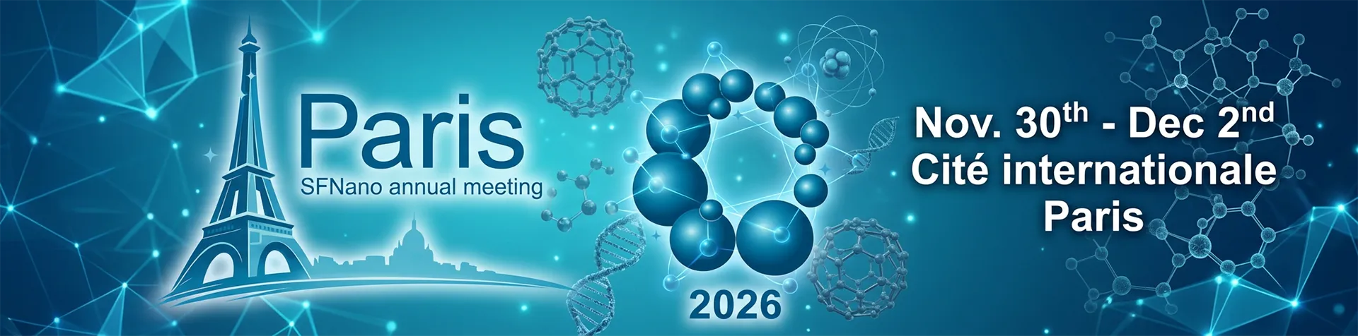 Bannière de présentation du Congrès SFNano 2026 de Paris